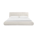 Karol Cream Vegan Leather Queen Bed