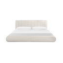 Karol Cream Vegan Leather King Bed