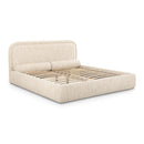Murielle Cream Heavy Knubby Boucle Queen Bed