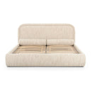 Murielle Cream Heavy Knubby Boucle Queen Bed