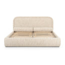 Murielle Cream Heavy Knubby Boucle King Bed