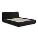 Isla Black Textured Velvet Queen Bed