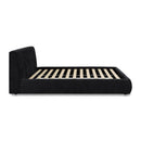 Isla Black Textured Velvet Queen Bed