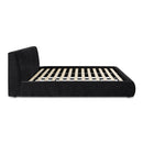 Isla Black Textured Velvet King Bed