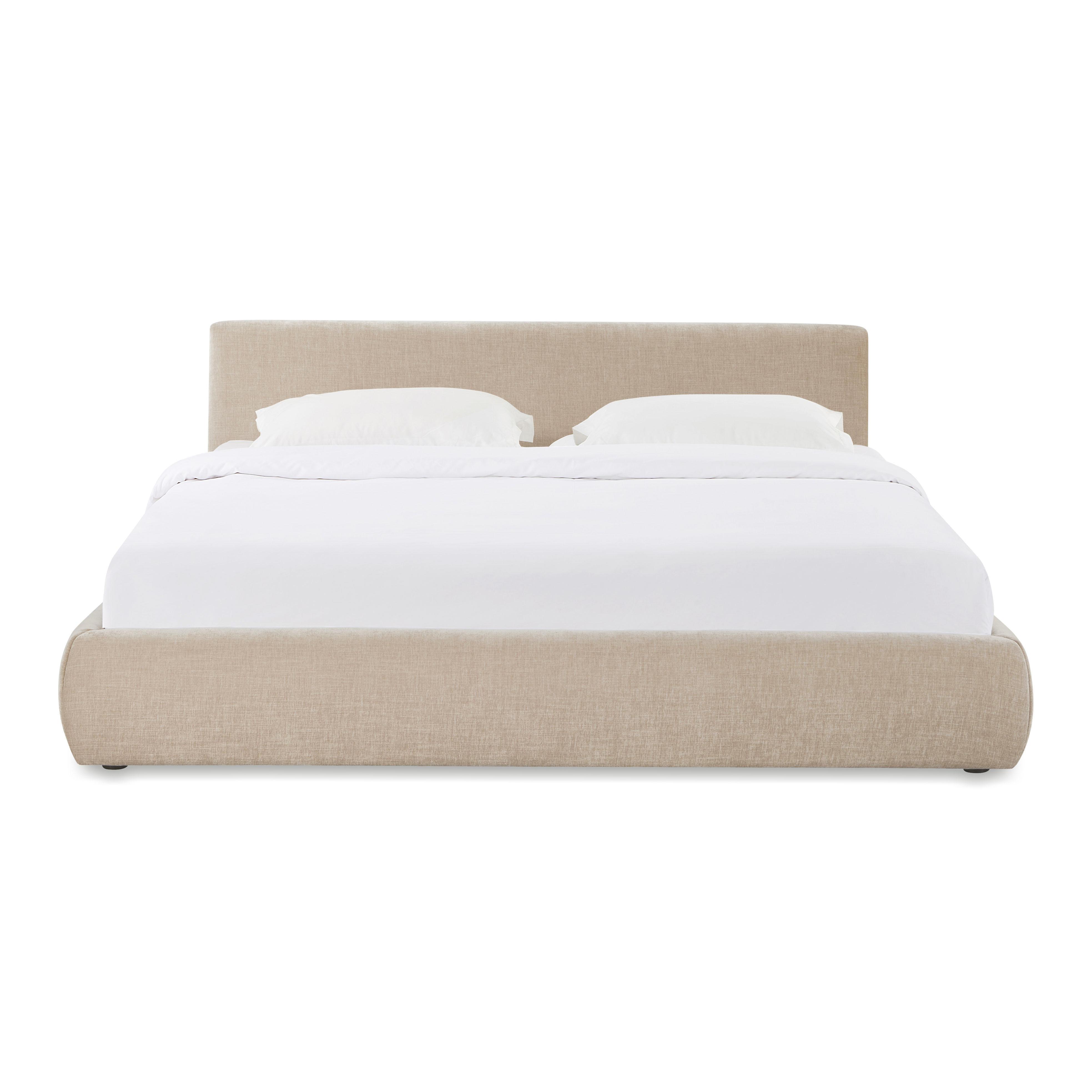 Isla Taupe Textured Velvet King Bed