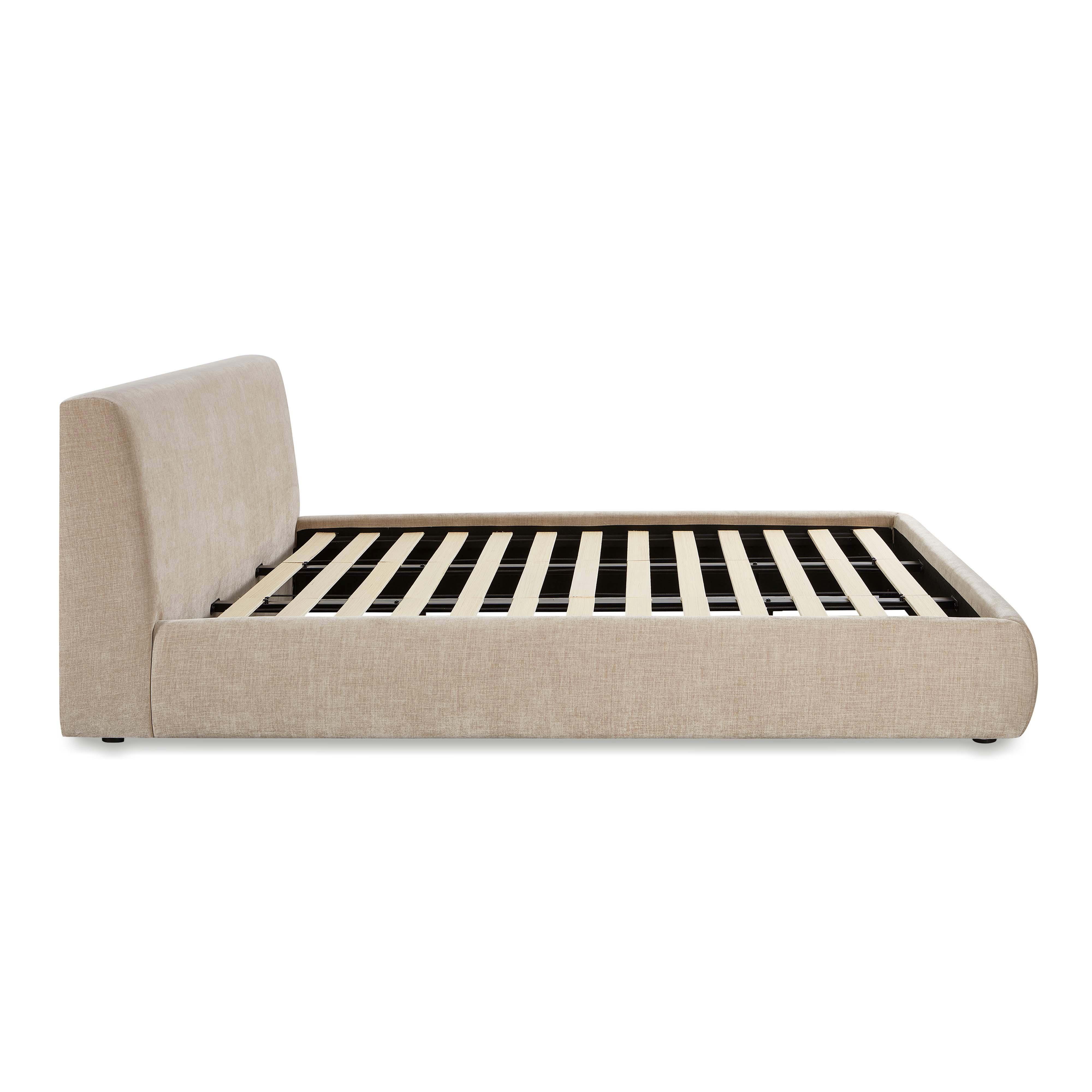 Isla Taupe Textured Velvet King Bed