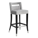 Hart Grey Velvet Counter Stool