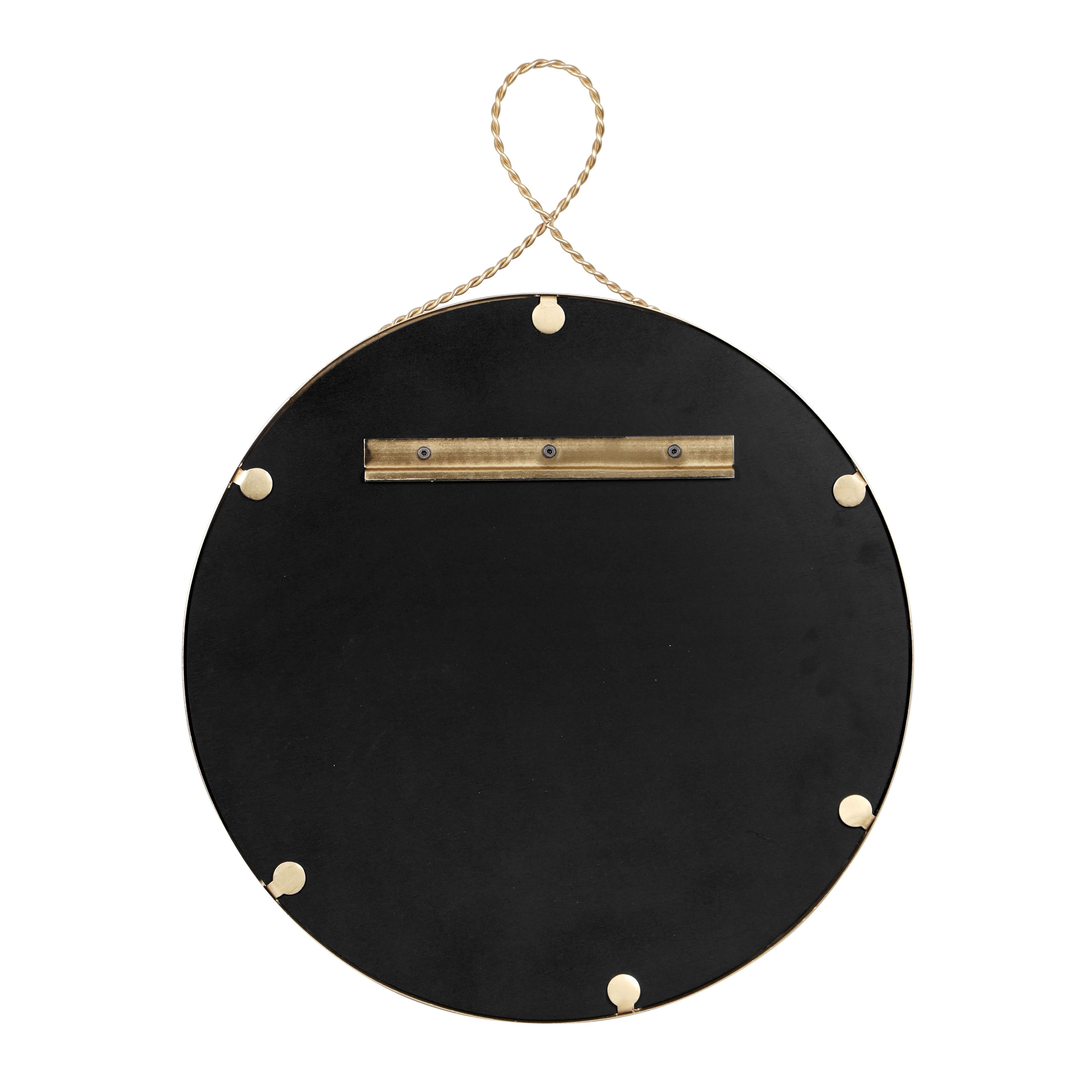 Ravina Braided Brass Round Wall Mirror