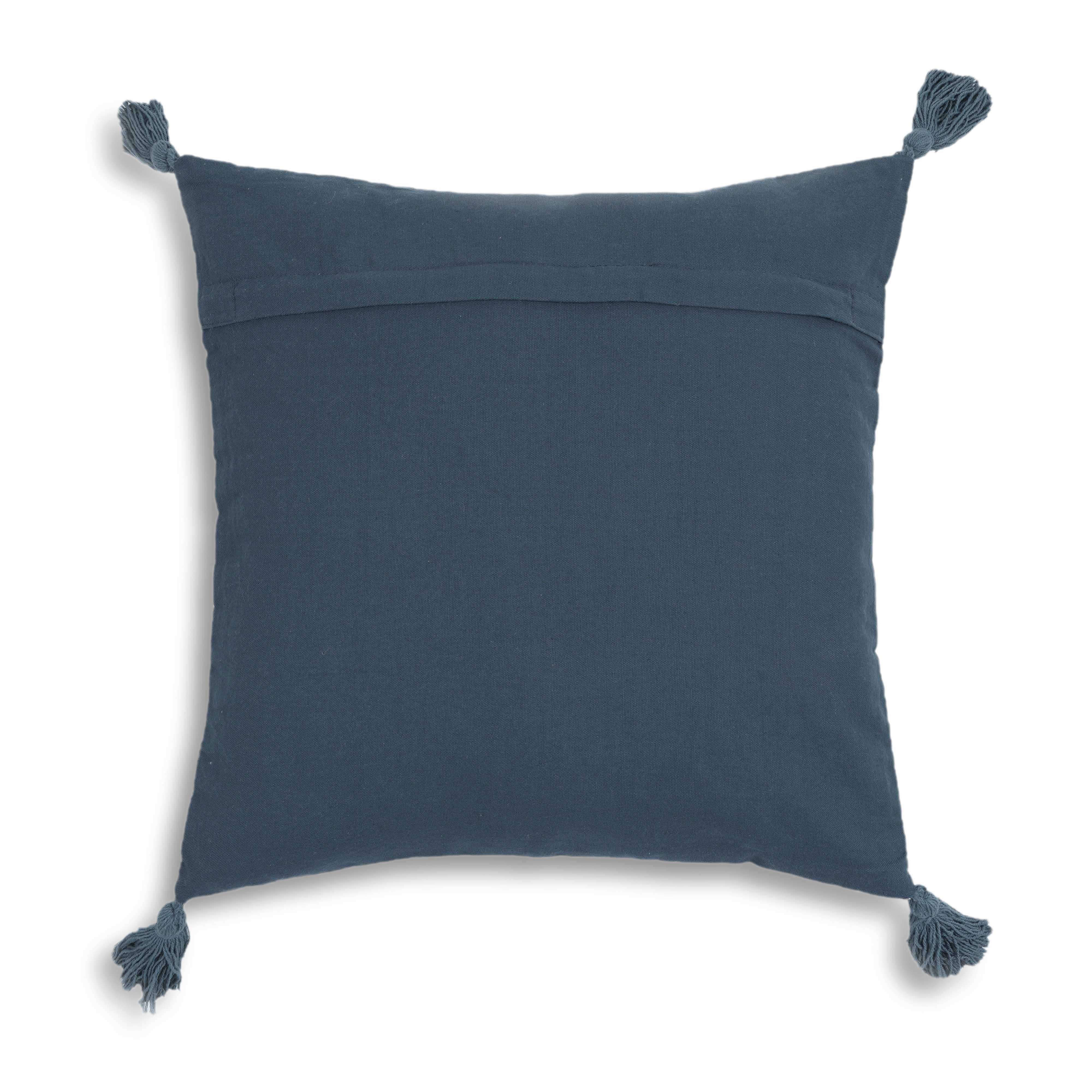 Blossom Printed Cotton Tassel Accent Cushion - COVER
