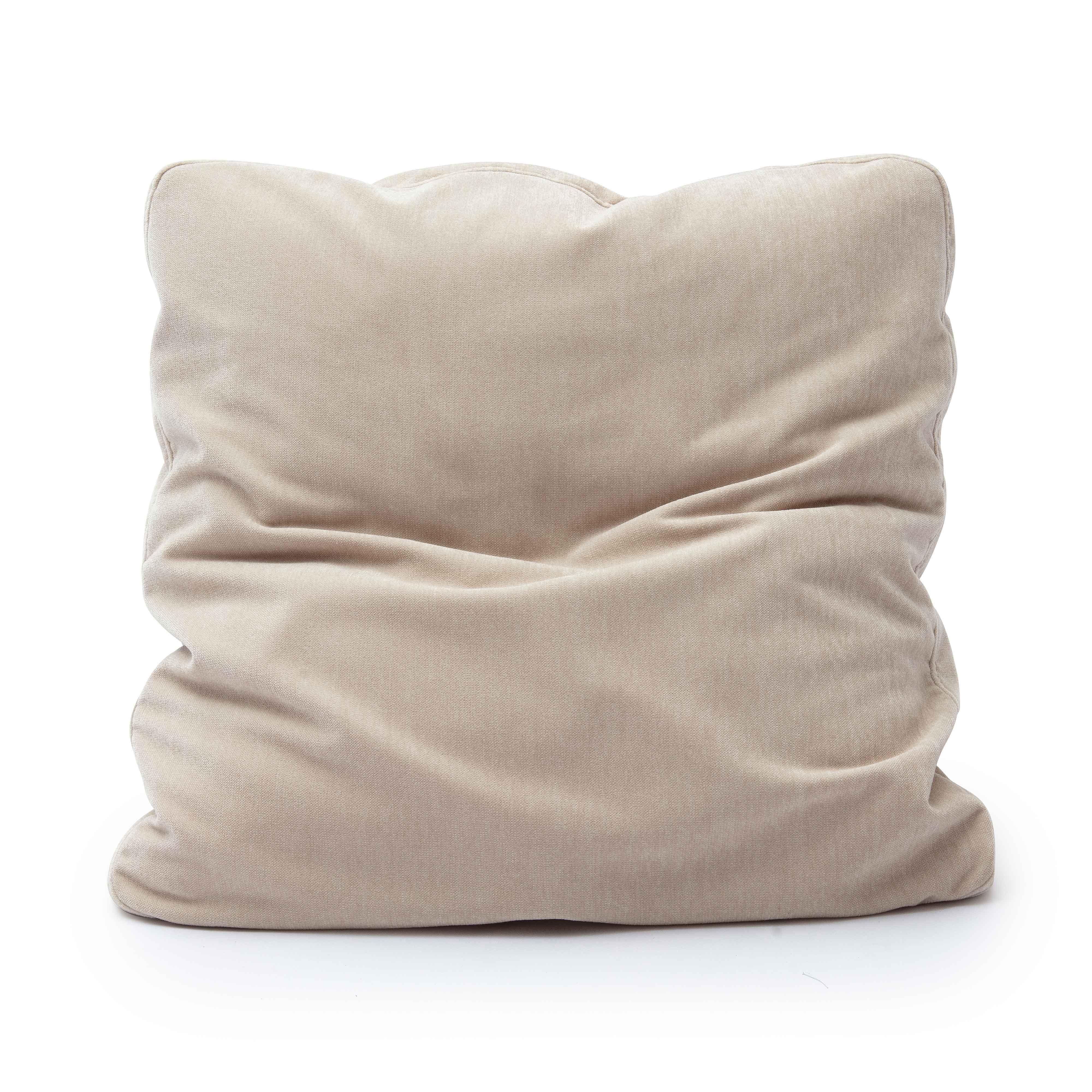 Tipsy Taupe Upcycled Chenille 20" x 20" Square Floppy Pillow
