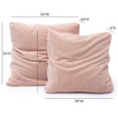 Tipsy Rose Upcycled Chenille 24" x 24" Square Floppy Pillow