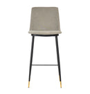 Evora Grey Velvet Counter Stool (Set of 2)