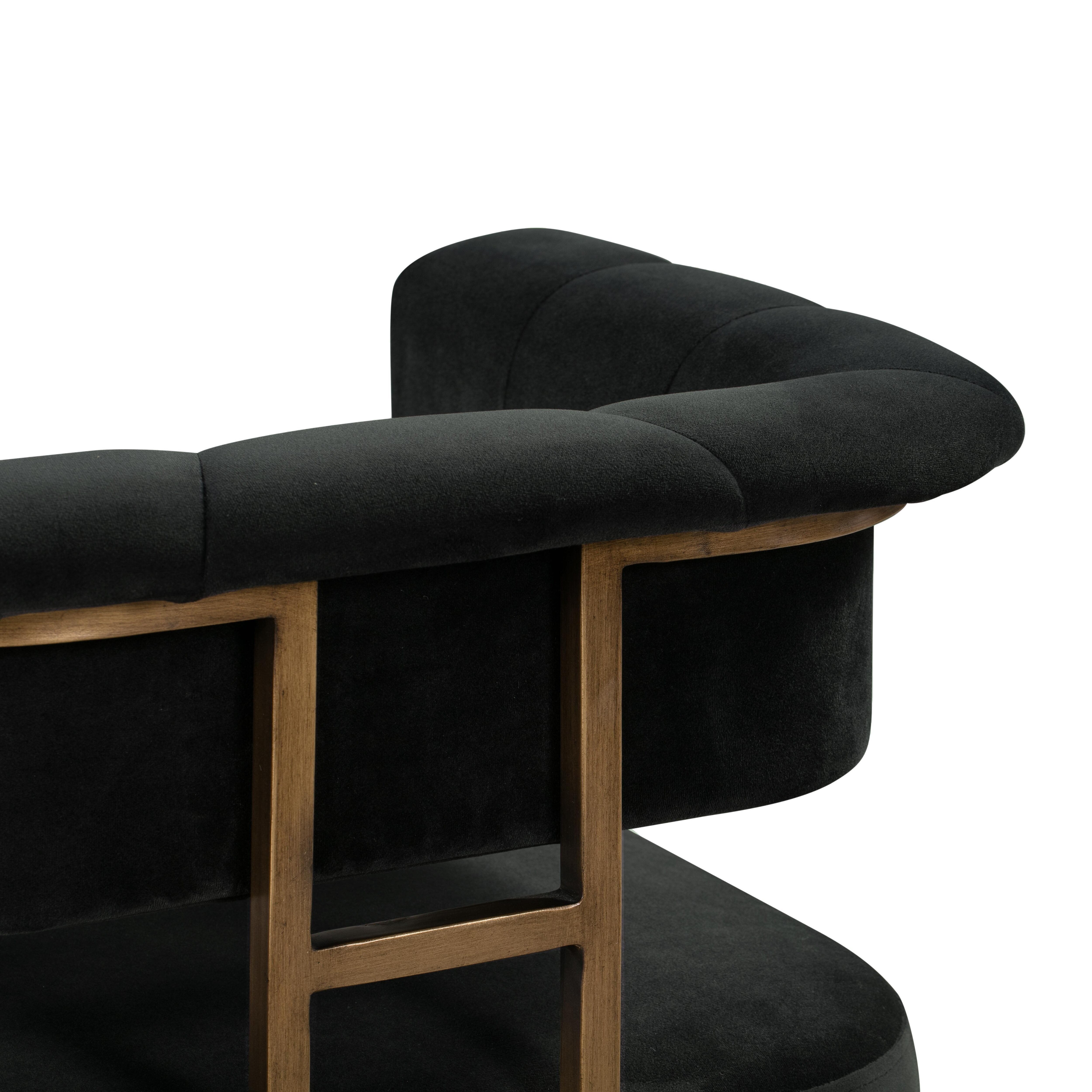 Astrid Grey Velvet Bar Stool - UK