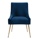 Beatrix Navy Velvet Side Chair - UK