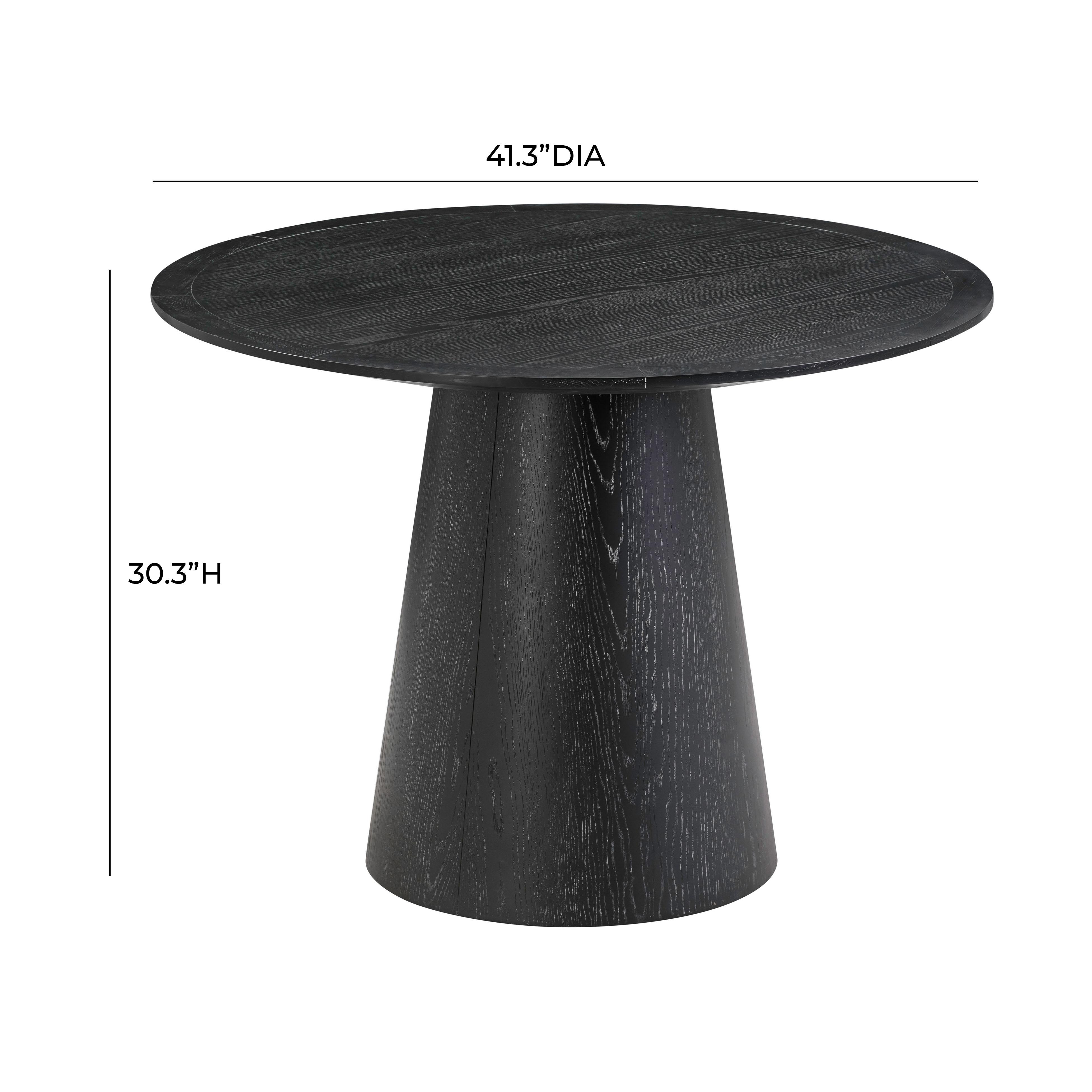 Sahara Black Oak Round Dining Table - UK
