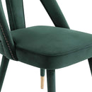 Petra Forest Green Velvet Side Chair - UK