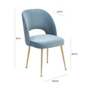Swell Sea Blue Velvet Chair - UK