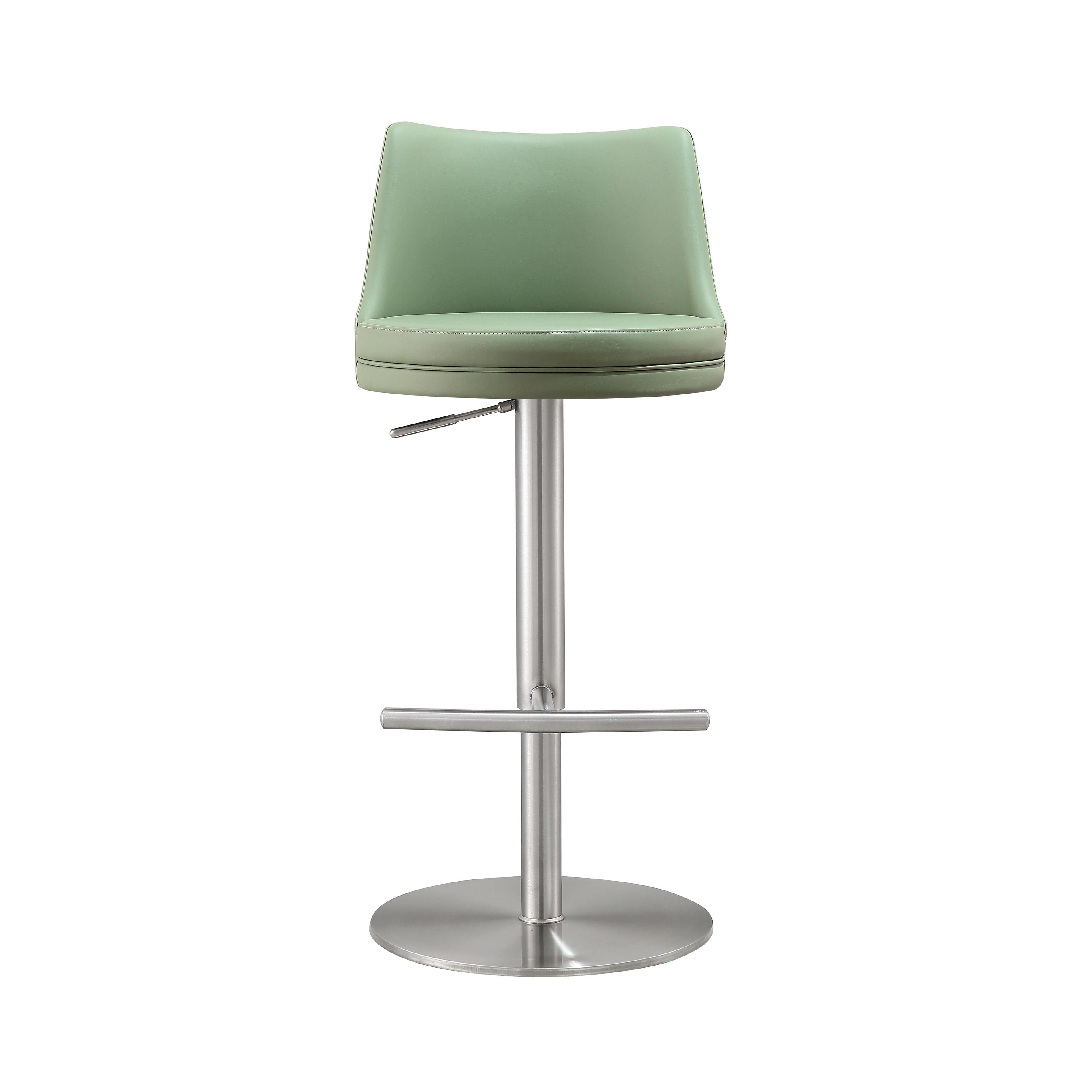 Reagan Sea Foam Green and Silver Adjustable Stool - UK