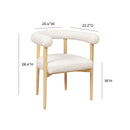 Spara Cream Boucle Dining Chair - UK