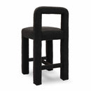Hazel Black Boucle Counter Stool