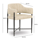 Sezanne Cream Textured Performance Boucle Dining Chair