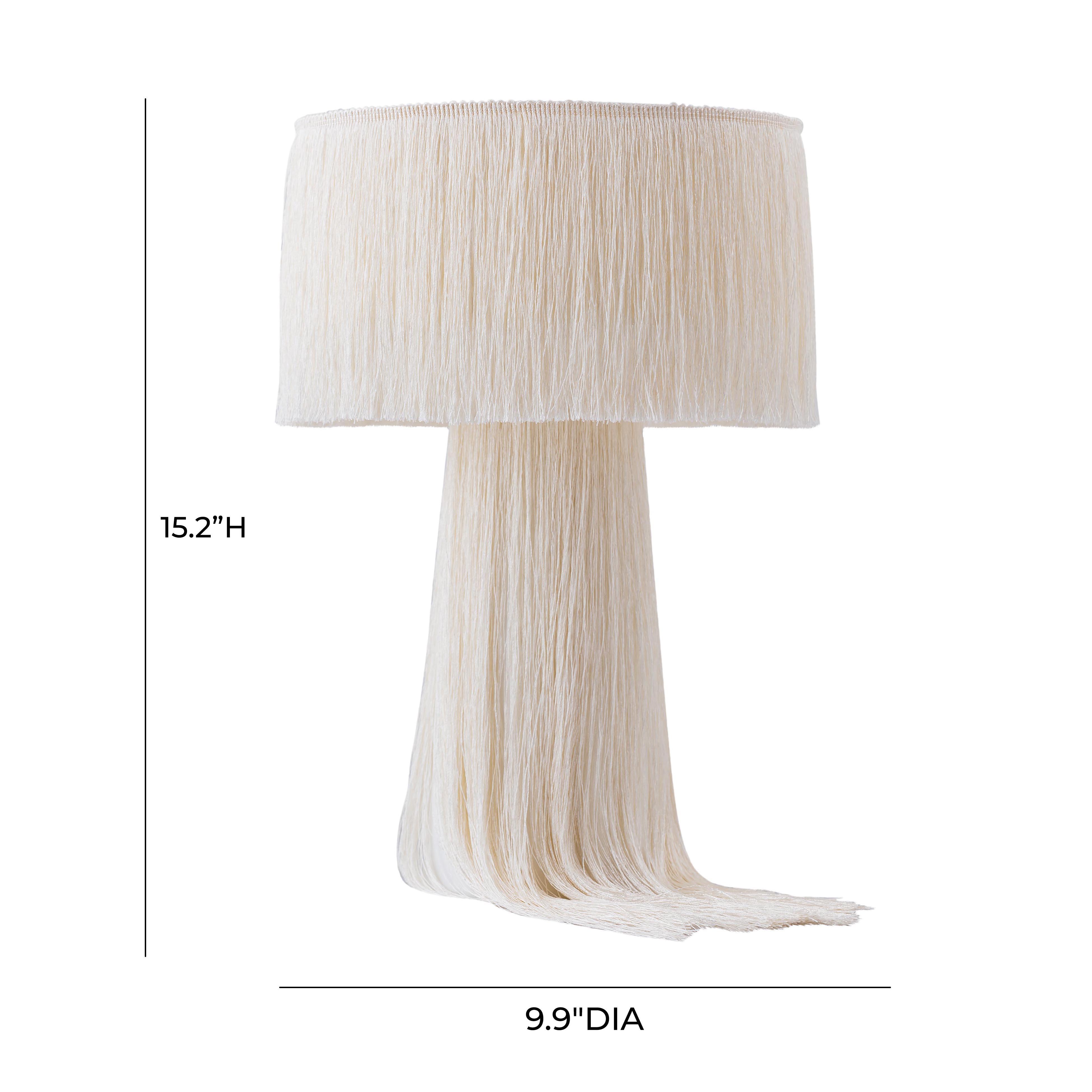 Atolla Cream Tassel Table Lamp - UK