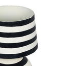 Positano Black Striped Papier Mache Table Lamp