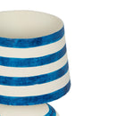 Positano Blue Striped Papier Mache Table Lamp