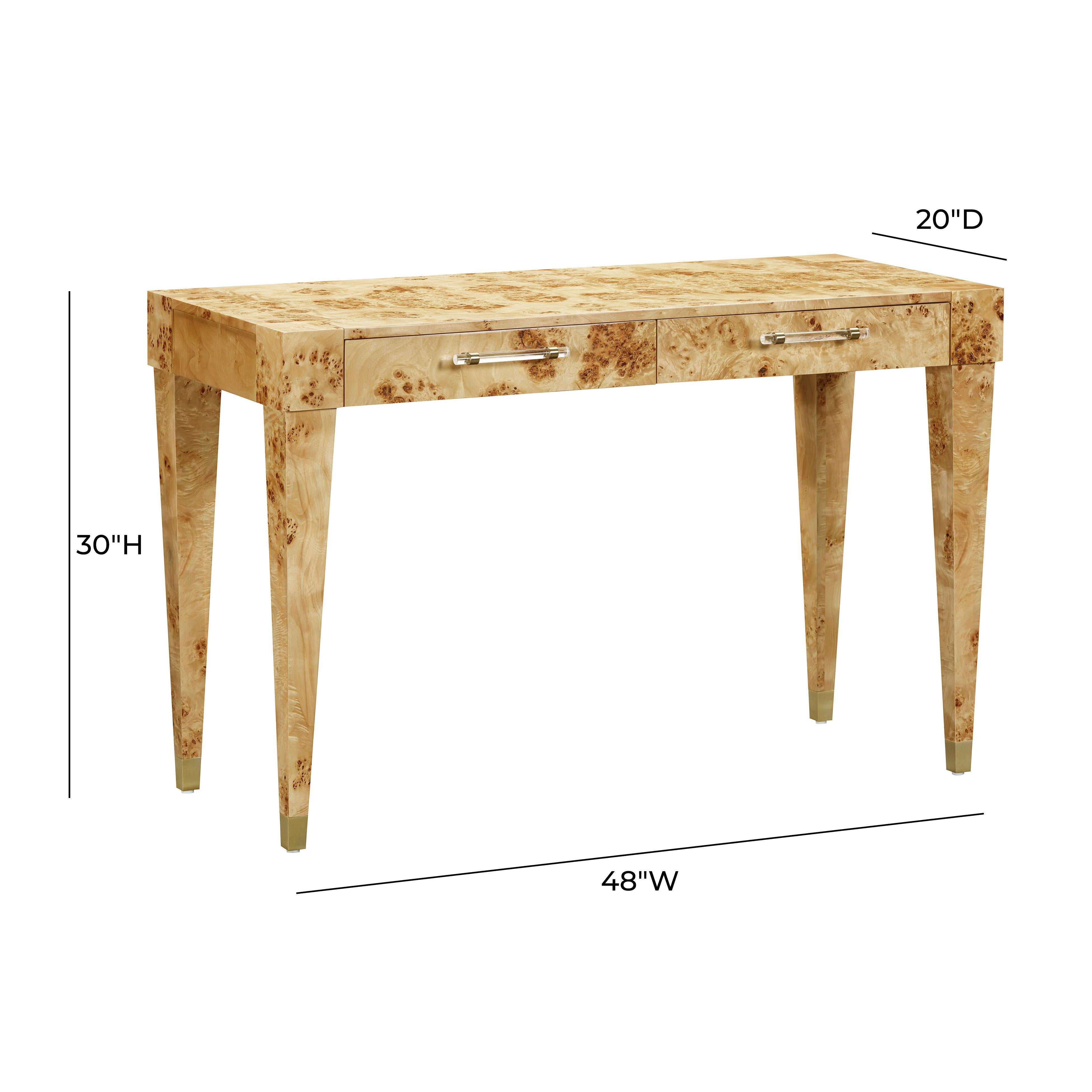 Brandyss Natural Burl Work Desk - UK