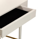Penelope Cream Vegan Leather Wrapped Vanity Desk - UK