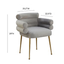 Dente Cream Faux Sheepskin Dining Chair - UK