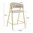 Lara Cream Counter Stool by Inspire Me! Home Decor - Set of 2