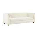 Wafa Cream Velvet Sofa - UK