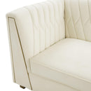 Wafa Cream Velvet Sofa - UK