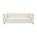 Wafa Cream Velvet Sofa
