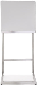 Parma White Stainless Steel Counter Stool - Set of 2 - UK