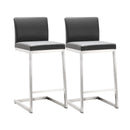 Parma Grey Stainless Steel Counter Stool - Set of 2 - UK