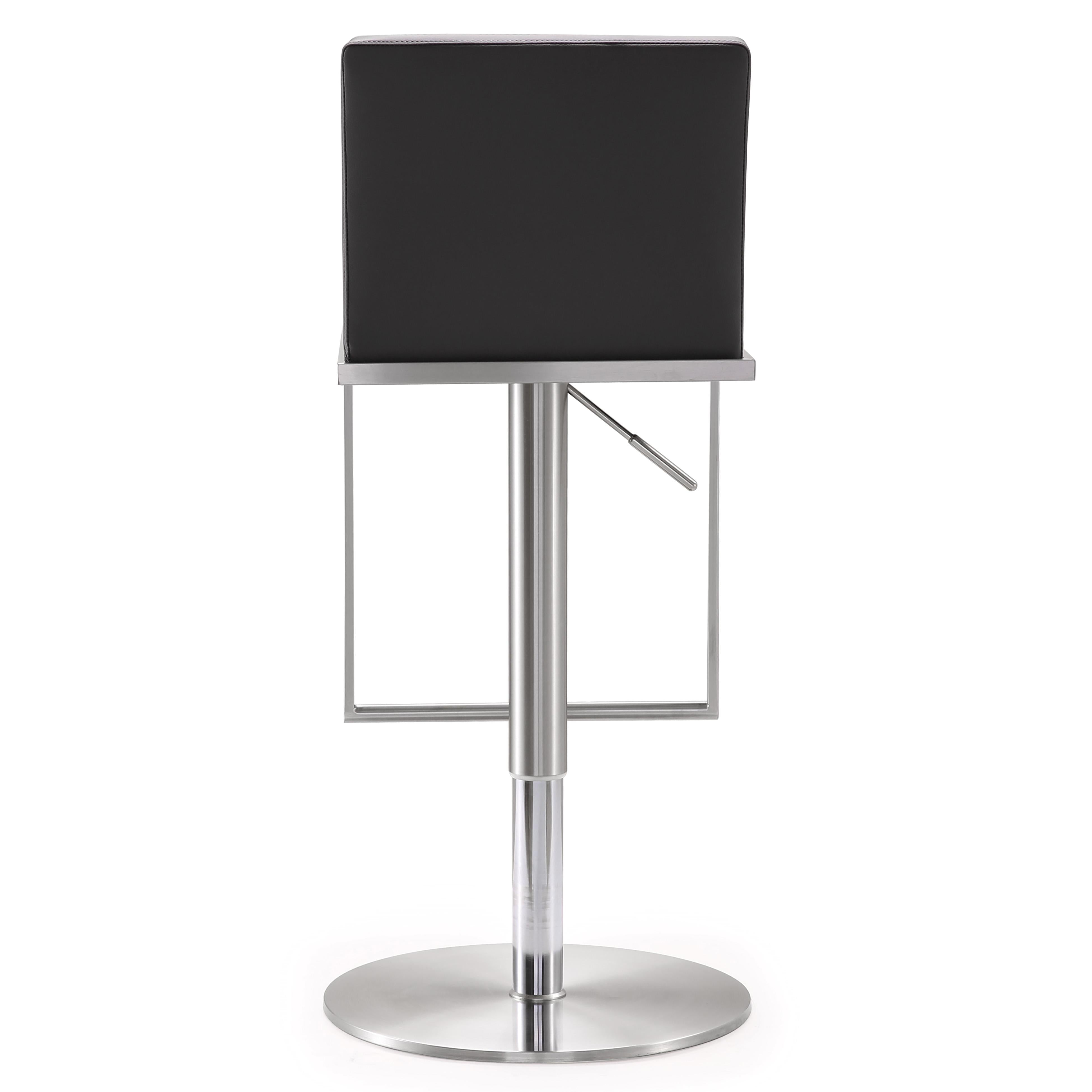 Amalfi Grey Vegan Leather Adjustable Stool - UK