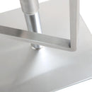 Seville White Performance Vegan Leather and Stainless Steel Adjustable Barstool