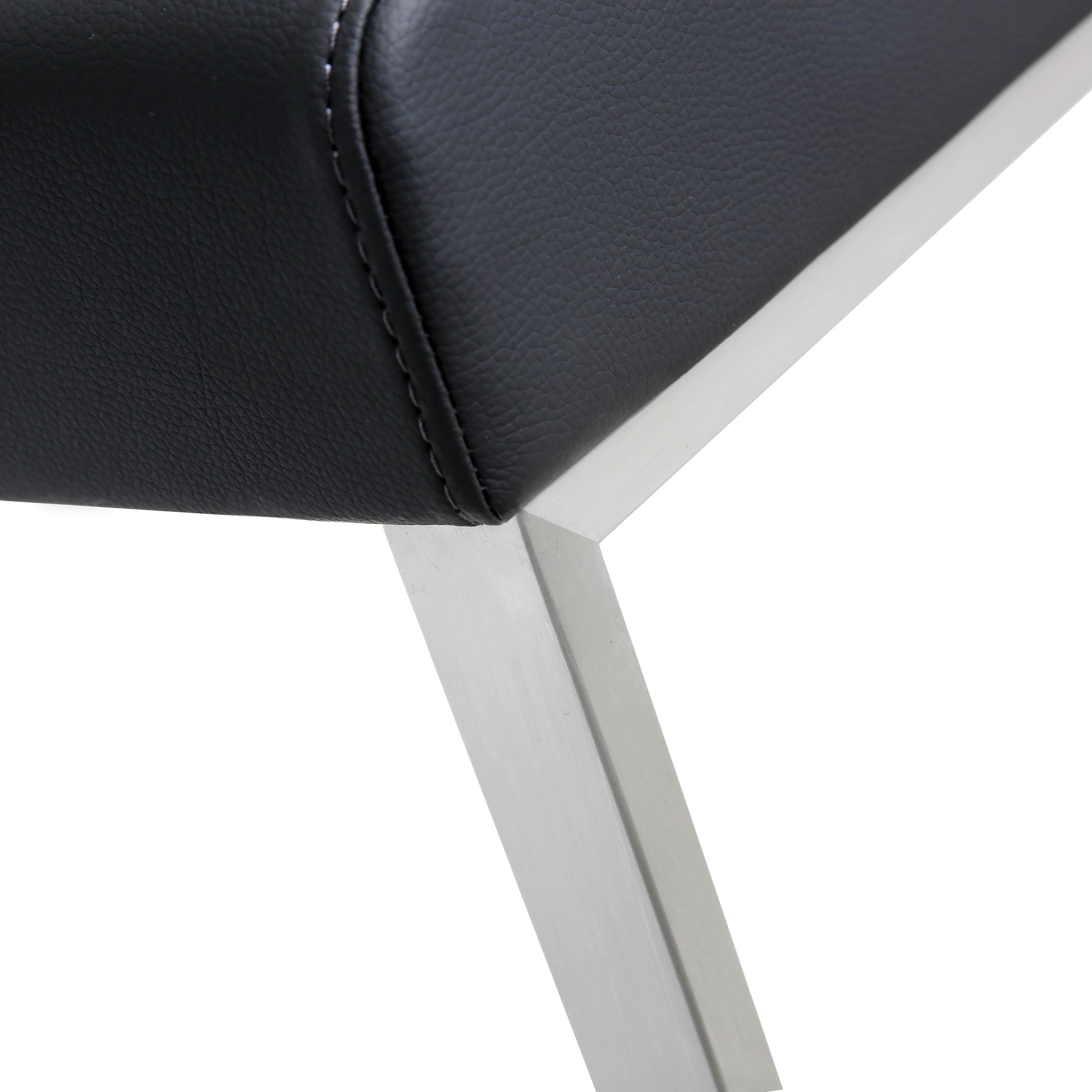 Denmark Black Stainless Steel Barstool - Set of 2 - UK