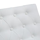 Helsinki White Performance Vegan Leather and Stainless Steel Barstool - Set of 2