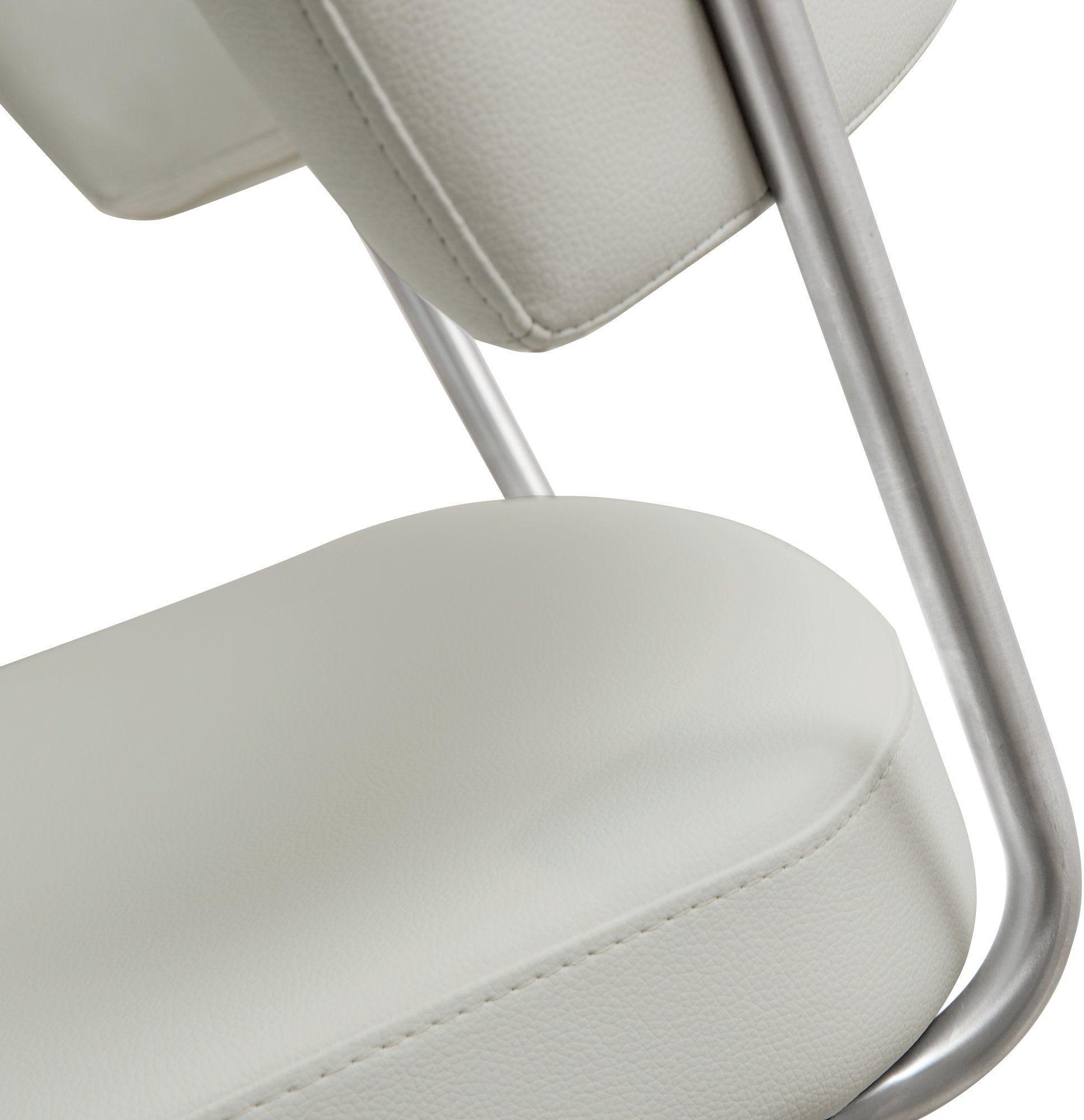 Cosmo Light Grey Stainless Steel Barstool - UK