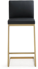 Parma Black Gold Steel Counter Stool - Set of 2 - UK