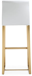 Denmark White Gold Steel Barstool - Set of 2 - UK