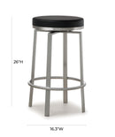 Pratt Black Swivel Counter Stool - Set of 2