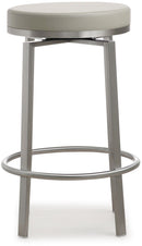 Pratt Light Grey Swivel Counter Stool - Set of 2
