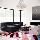 Callie Black Velvet Sectional - LAF