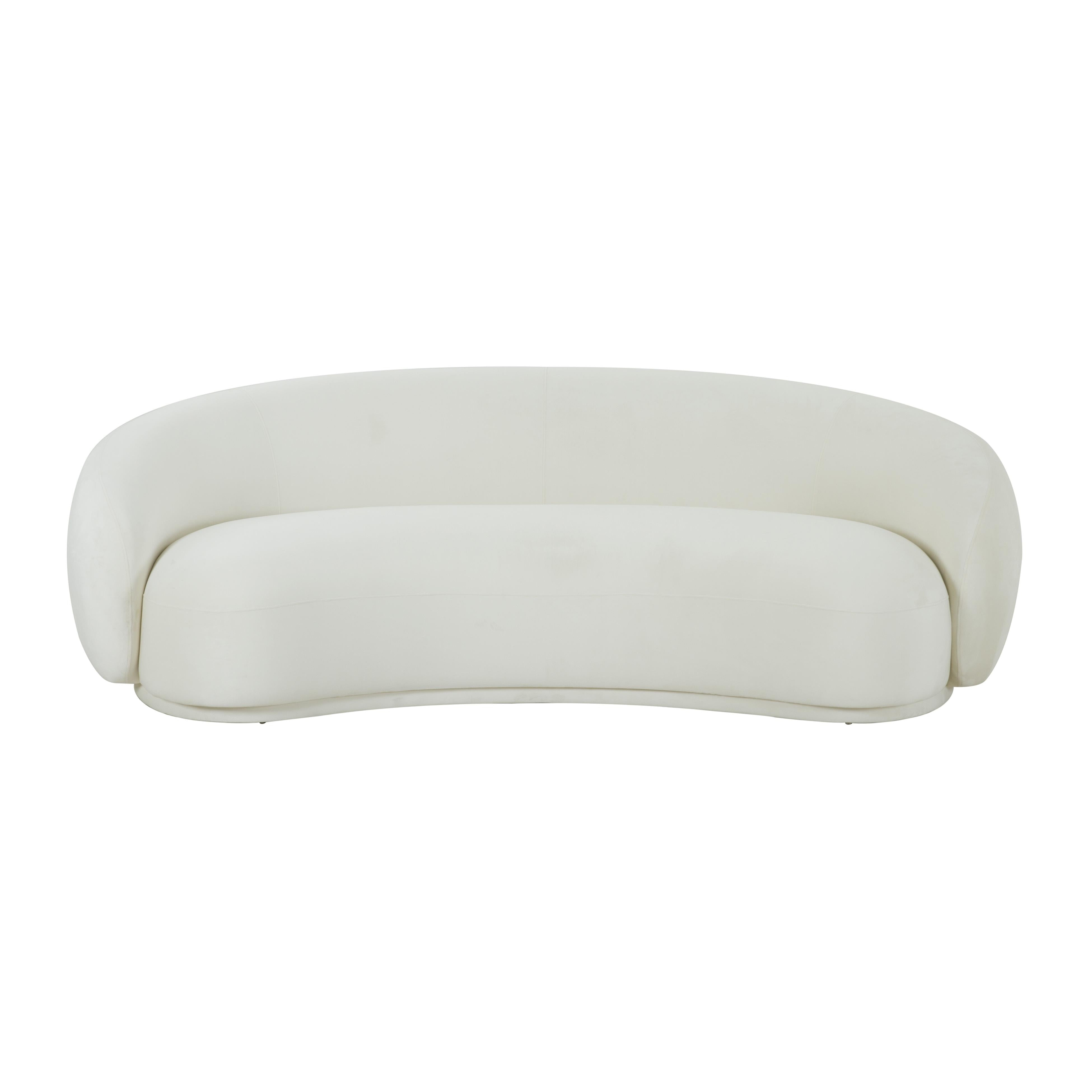 Kendall Cream Velvet Sofa - UK