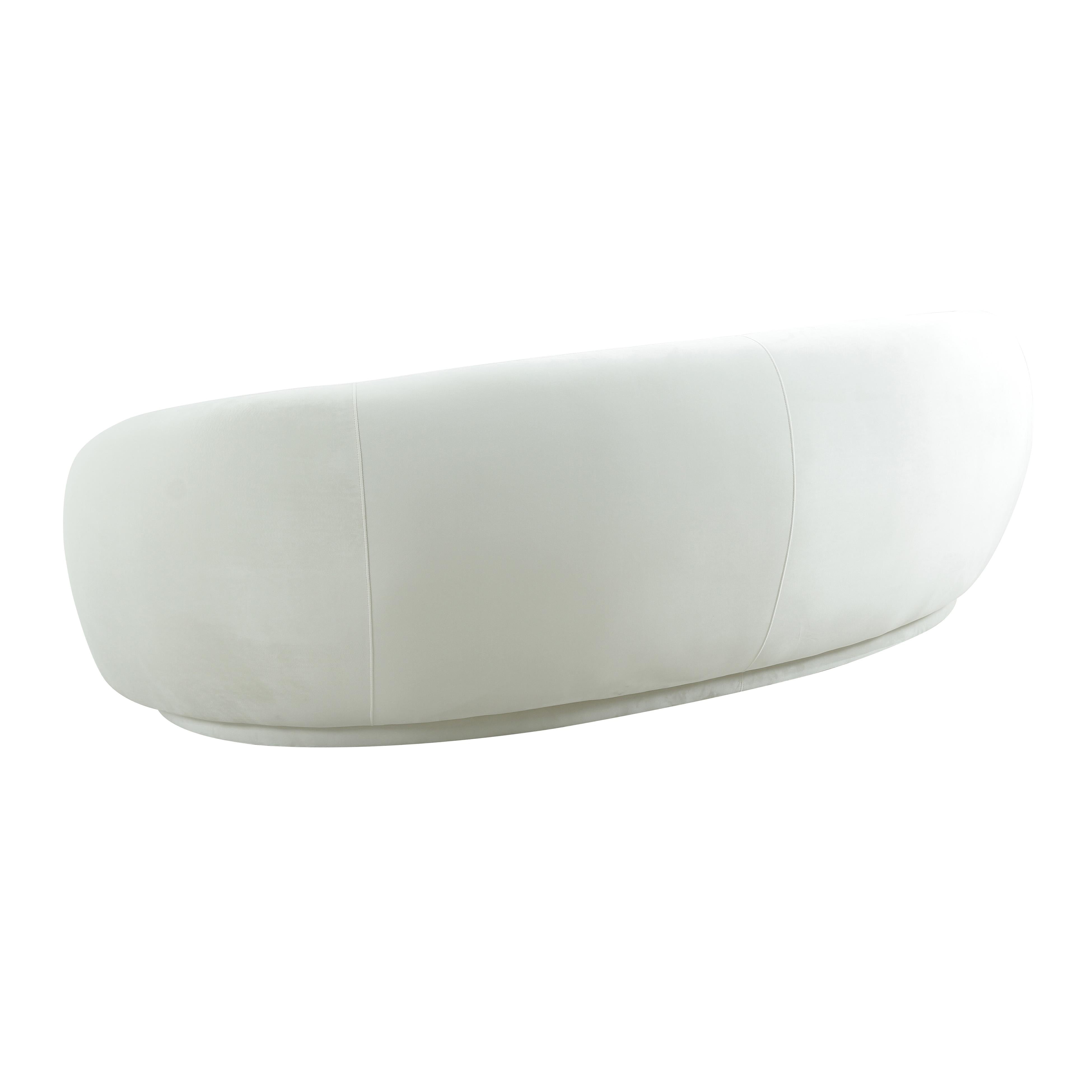 Kendall Cream Velvet Sofa - UK