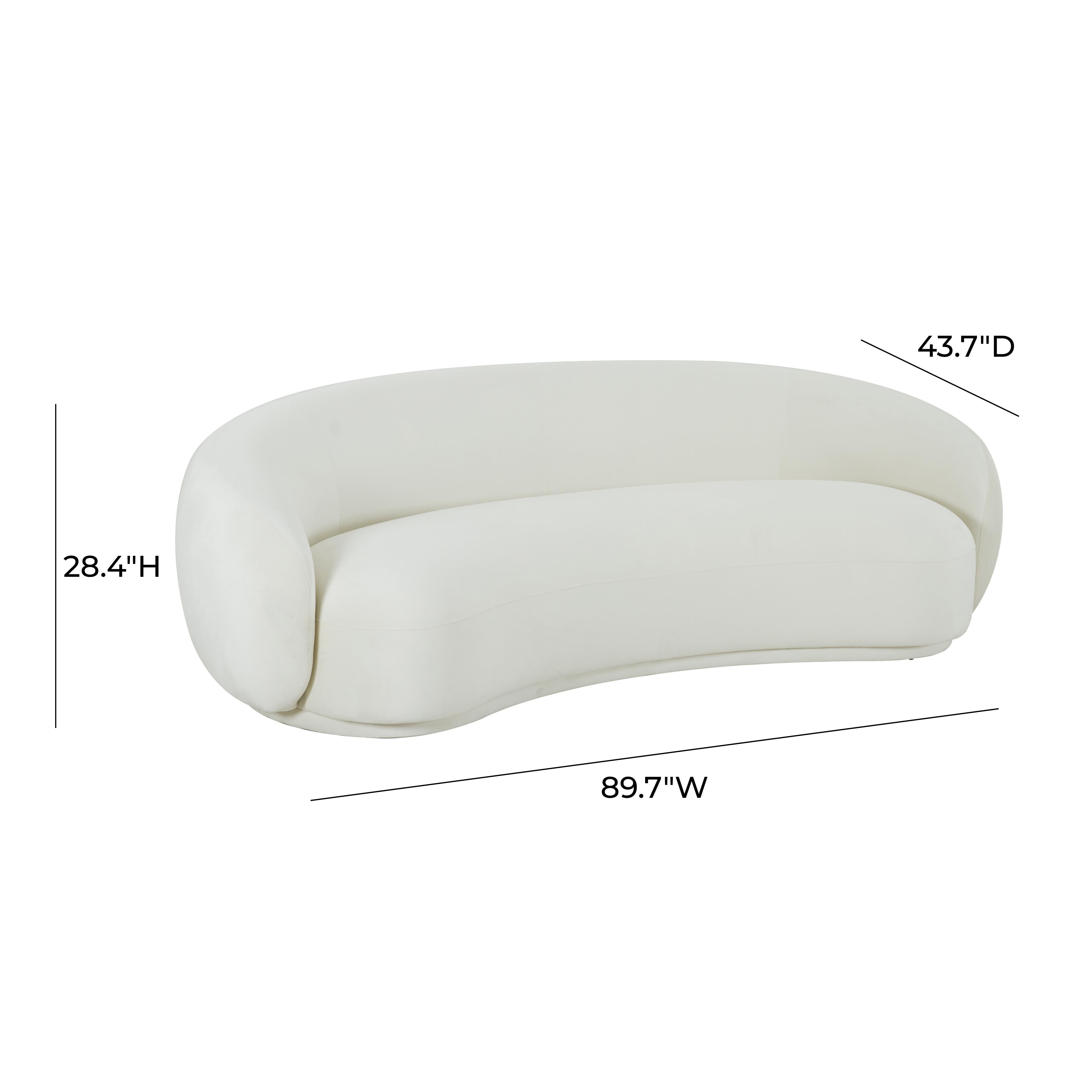 Kendall Cream Velvet Sofa - UK